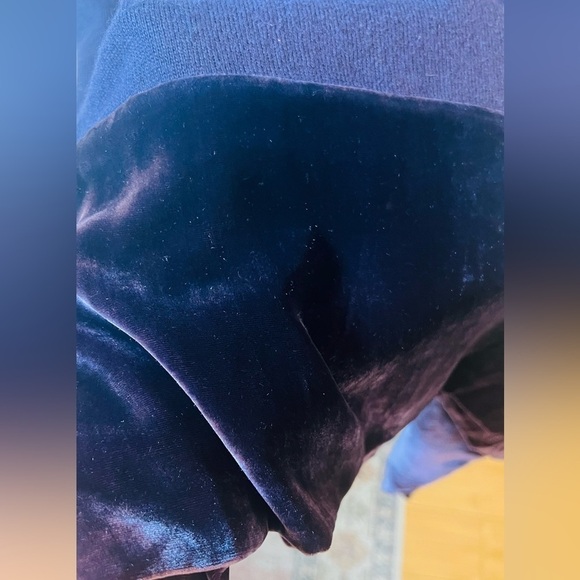 Boden Velvet Trimmed Plum Purple Scoop Neck Dress Size‎ 14 Cashmere Angora Blend - Picture 4 of 10